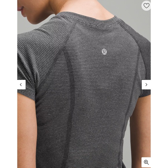 Lululemon Swiftly Tech Womens 6 Short Slv Shirt 2.0 Gray Metallic Hip Length S - Picture 3 of 9